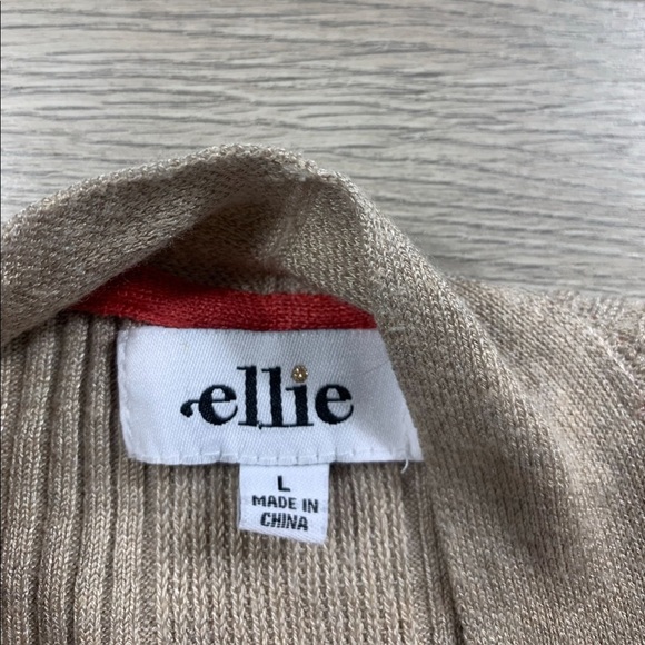 Ellie Ribbed Cream Long Line Open Front Cardigan - Picture 4 of 7